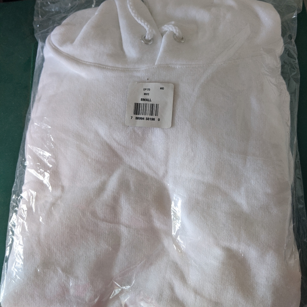 Hanes White hooded sweatshirt